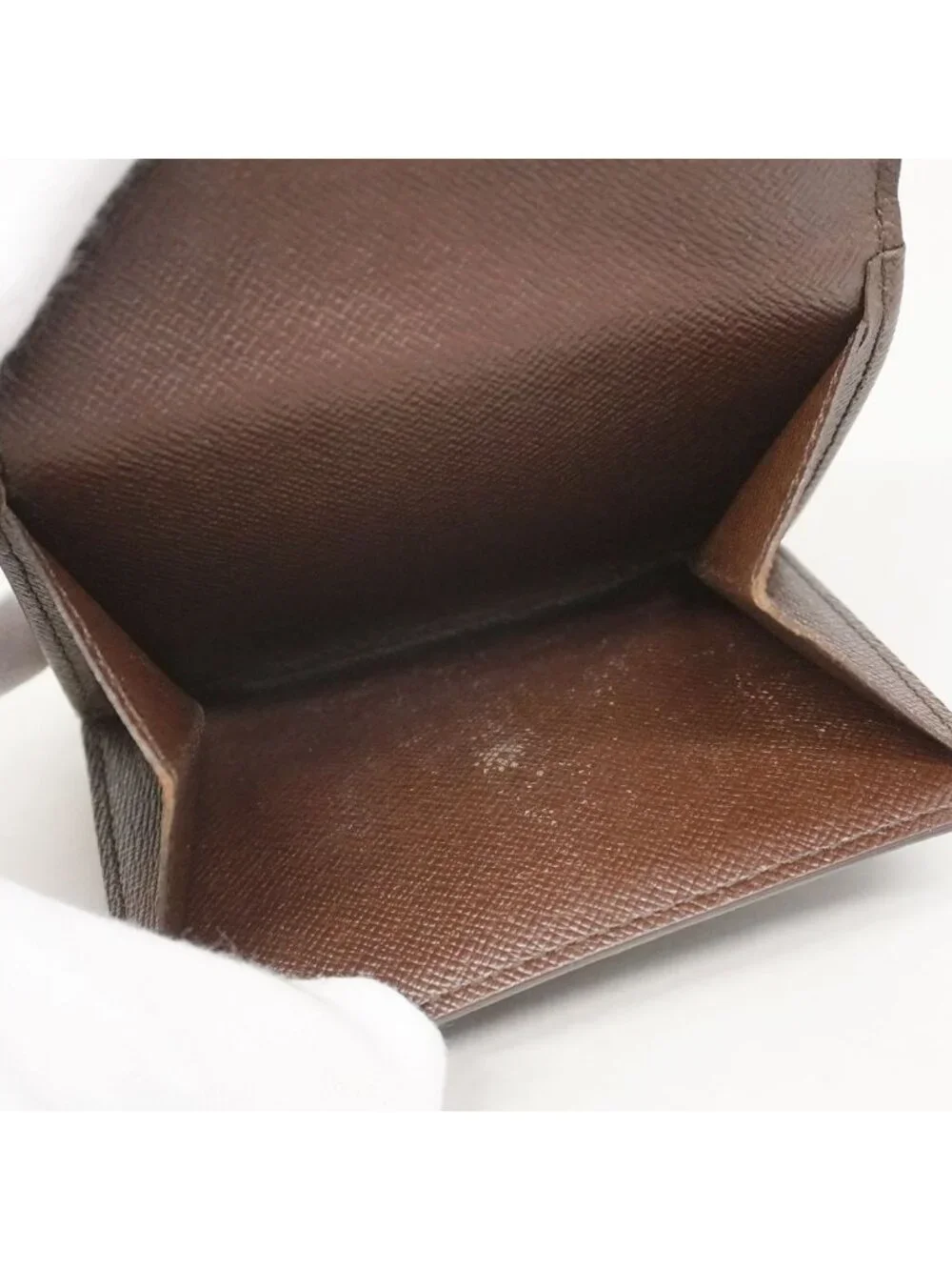 Louis Vuitton Trifold Wallet Damier Porte Monebier Carte Cles Ebene